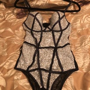 Sparkly Silver Teddy